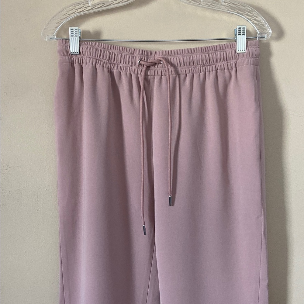 Theory Dusty Rose Drawstring Pull On Split-Hem Pa… - image 3